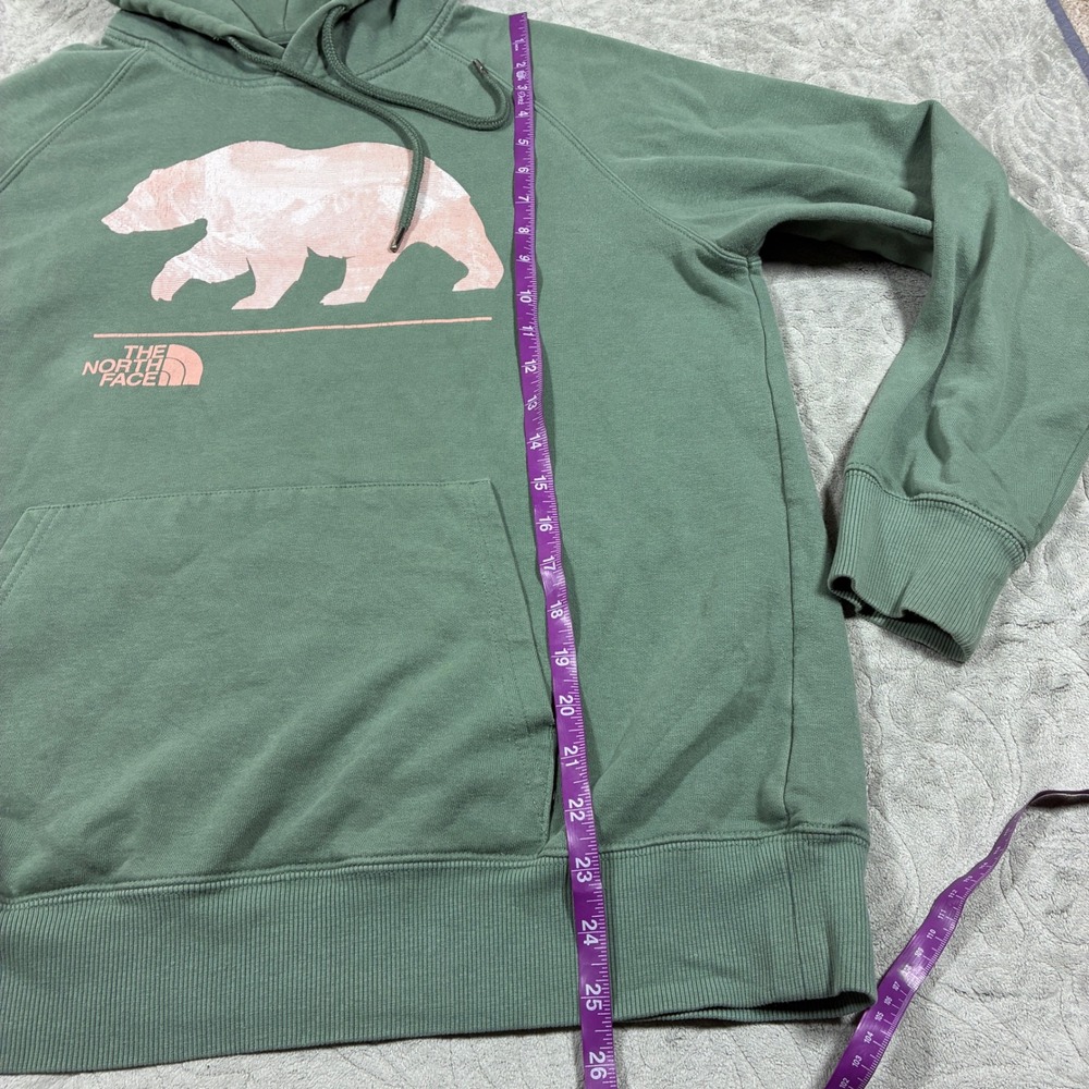 The North Face Womens Bear Graphic Hoodie Size‎ L Sage Green Cabincore Granola - Picture 7 of 10